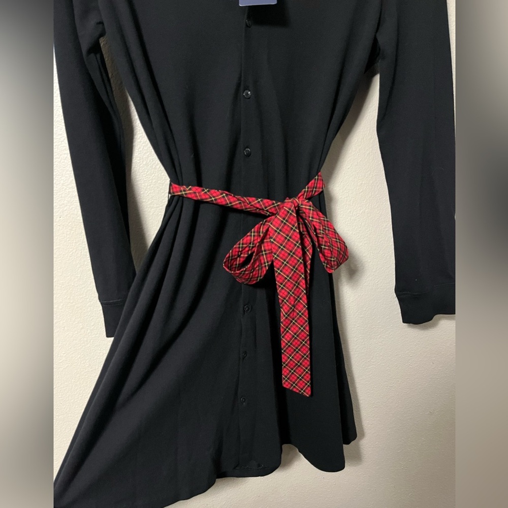 Polo Ralph Lauren Big Girls Plaid-Sash Knit Oxford Dress Size L(10- 12) NWT - Picture 8 of 9